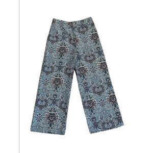 Urban Outfitters Juliet Paisley Jacquard High Rise Crop Pants Sz 2 Holiday Party